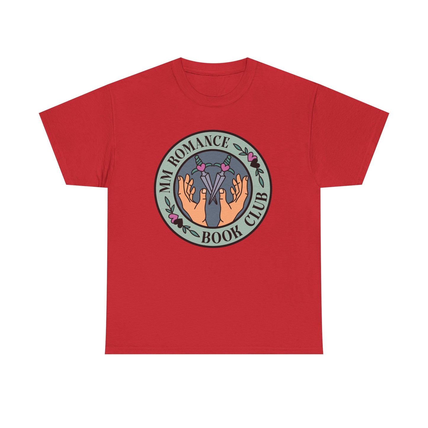 MM Romance Book Club (Two Male Hands) LGBTQA Round Graphic Tee
