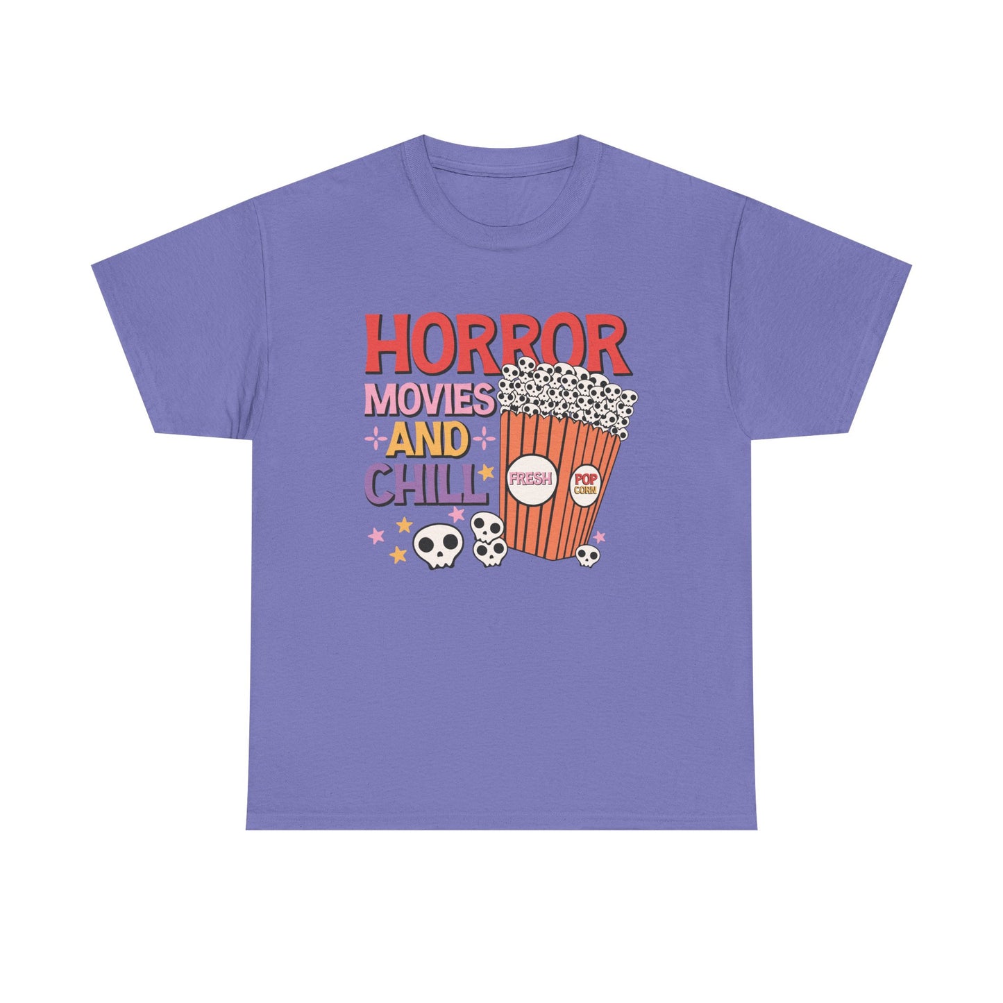 Popcorn Graphic Tee "Horror Movies and Chill"