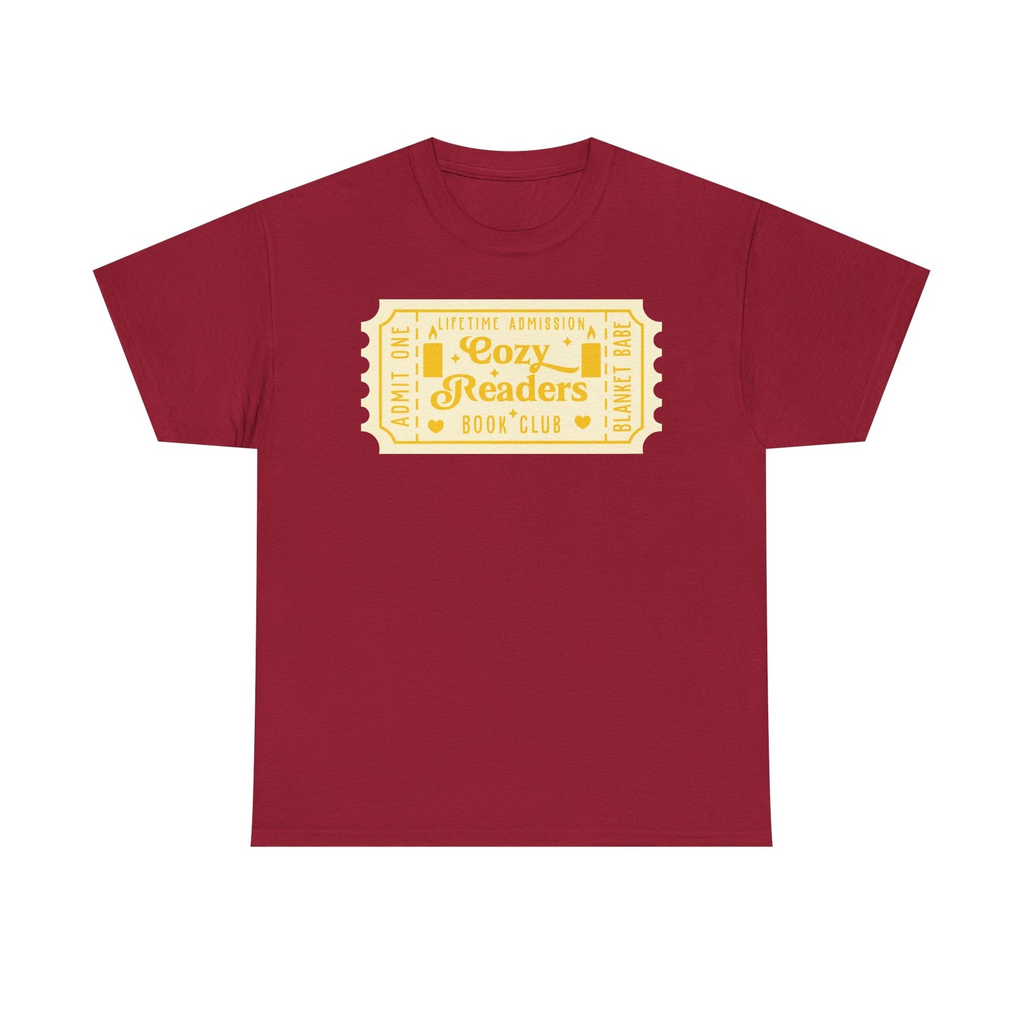 Cozy Readers Book Club Ticket Graphic Tee