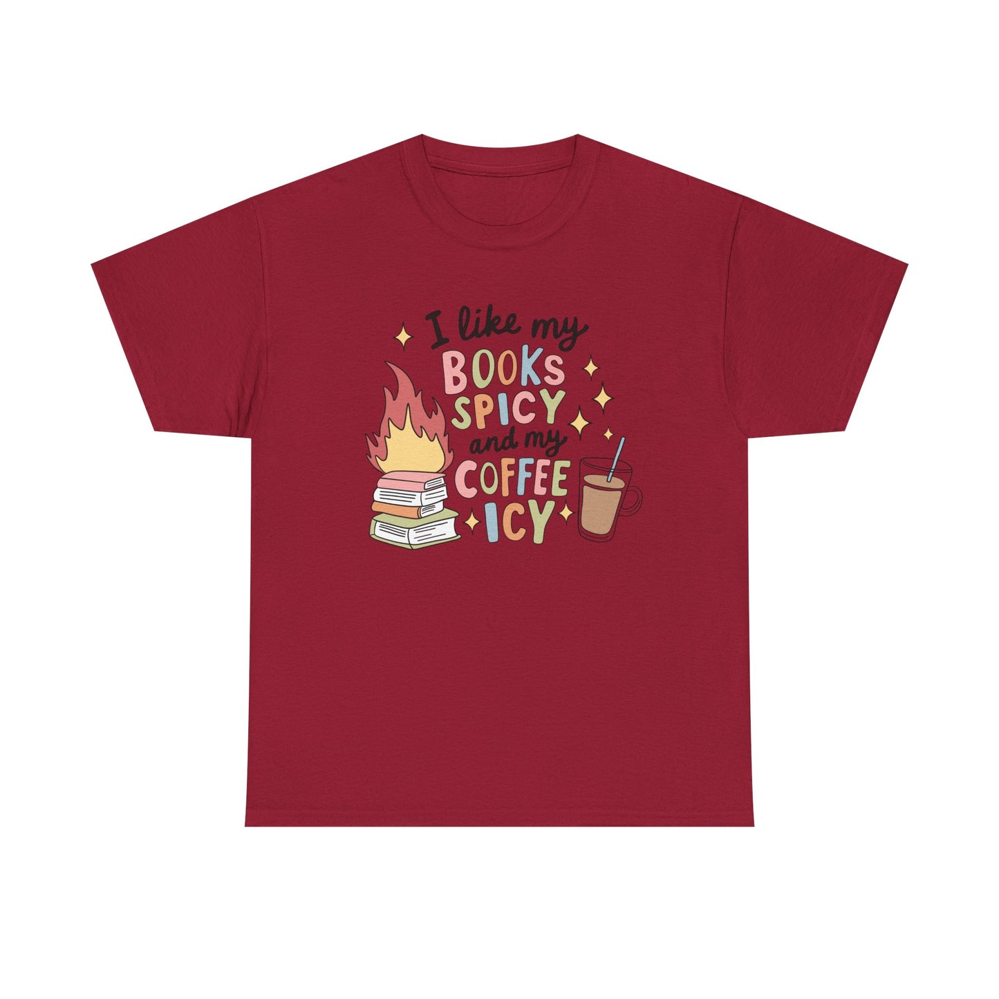 Books Spicy Coffee Icy Graphic Tee