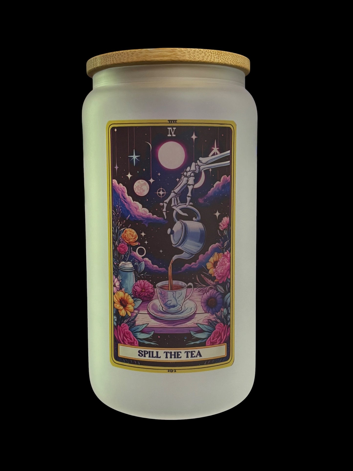 Spill the tea Tarot Drinking Glass