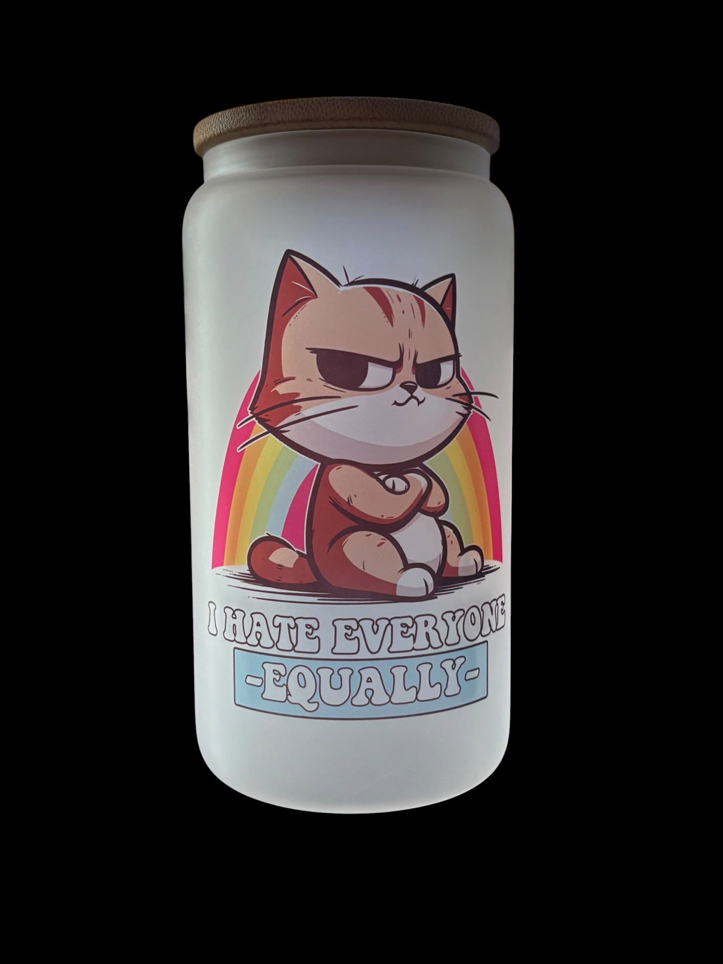 Hate everyone equally Drinking Glass