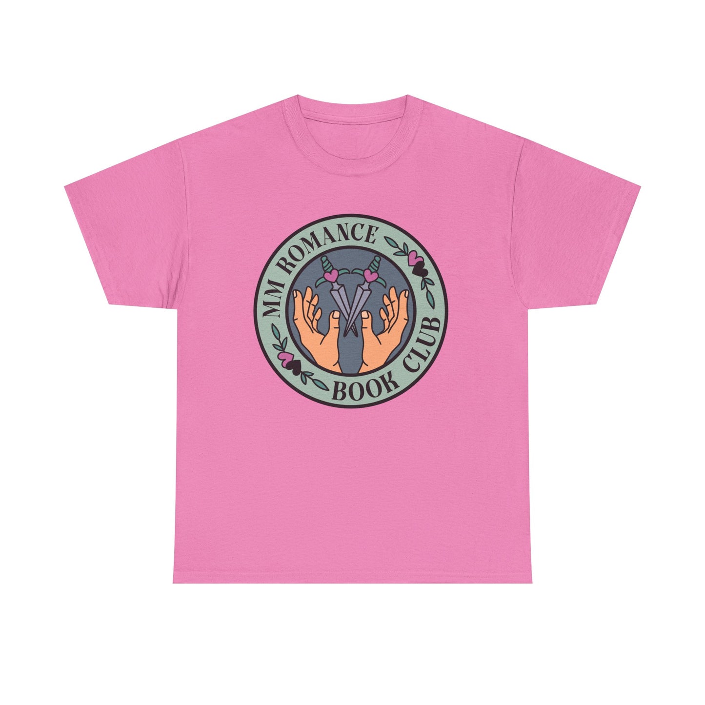 MM Romance Book Club (Two Male Hands) LGBTQA Round Graphic Tee