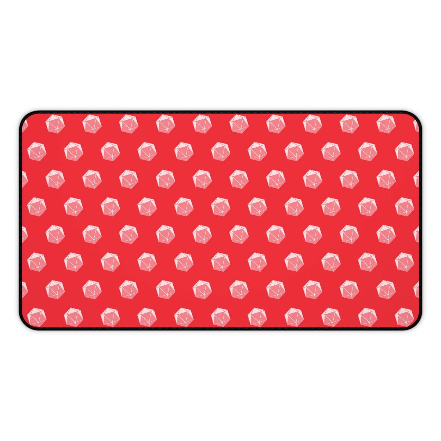 Red D20 Themed Desk Mat