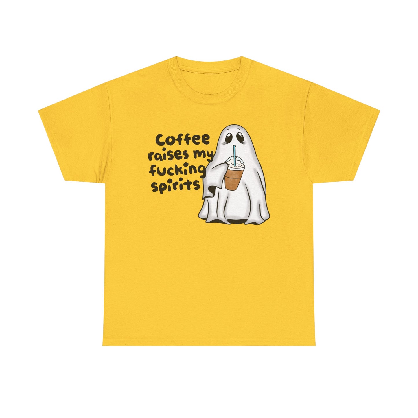 Cute Ghost Graphic Tee "Coffee Spirits"