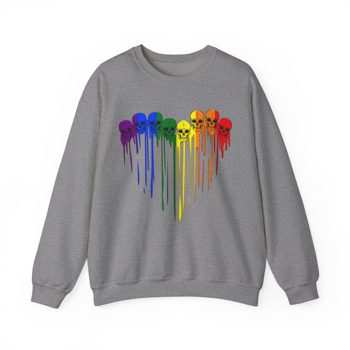 Crewneck Sweatshirt - Skull heart LGBTQA+
