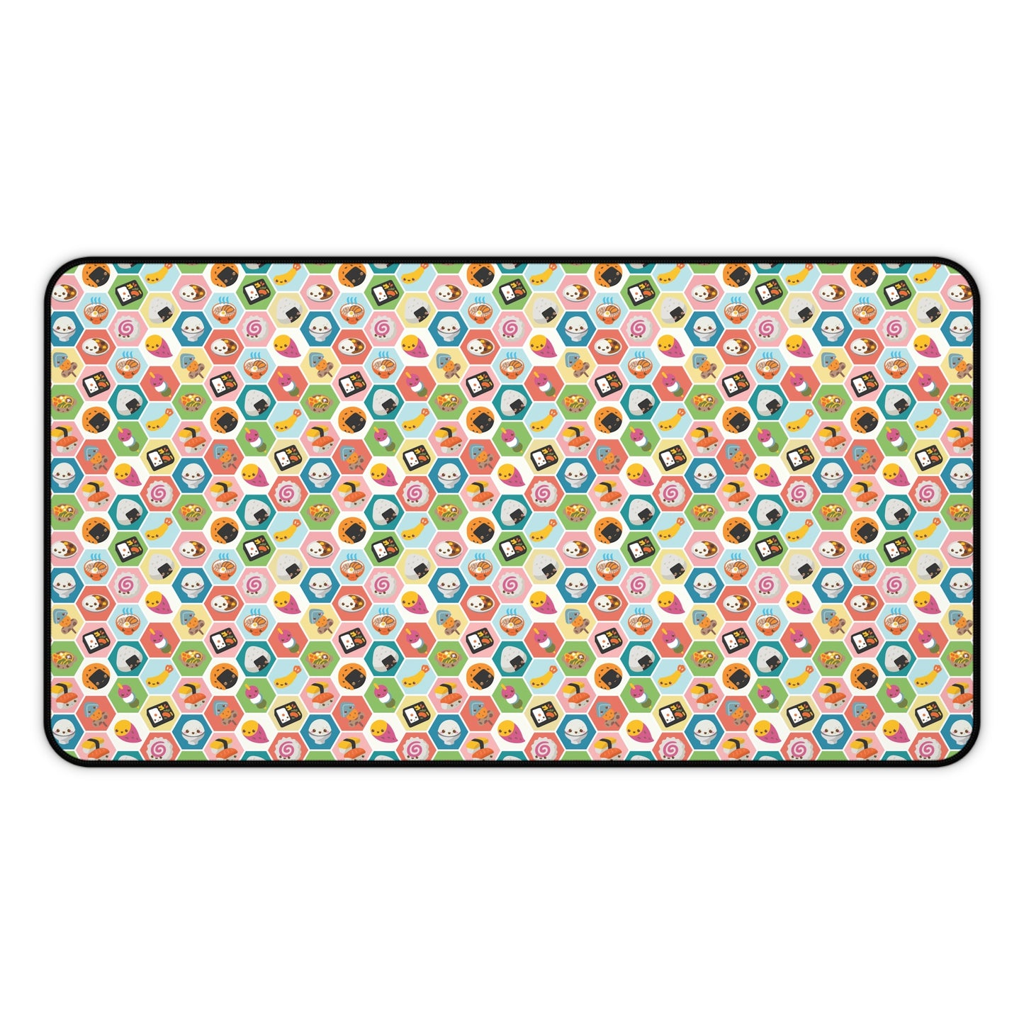 Kawaii Food Hexagon Themed Desk Mat