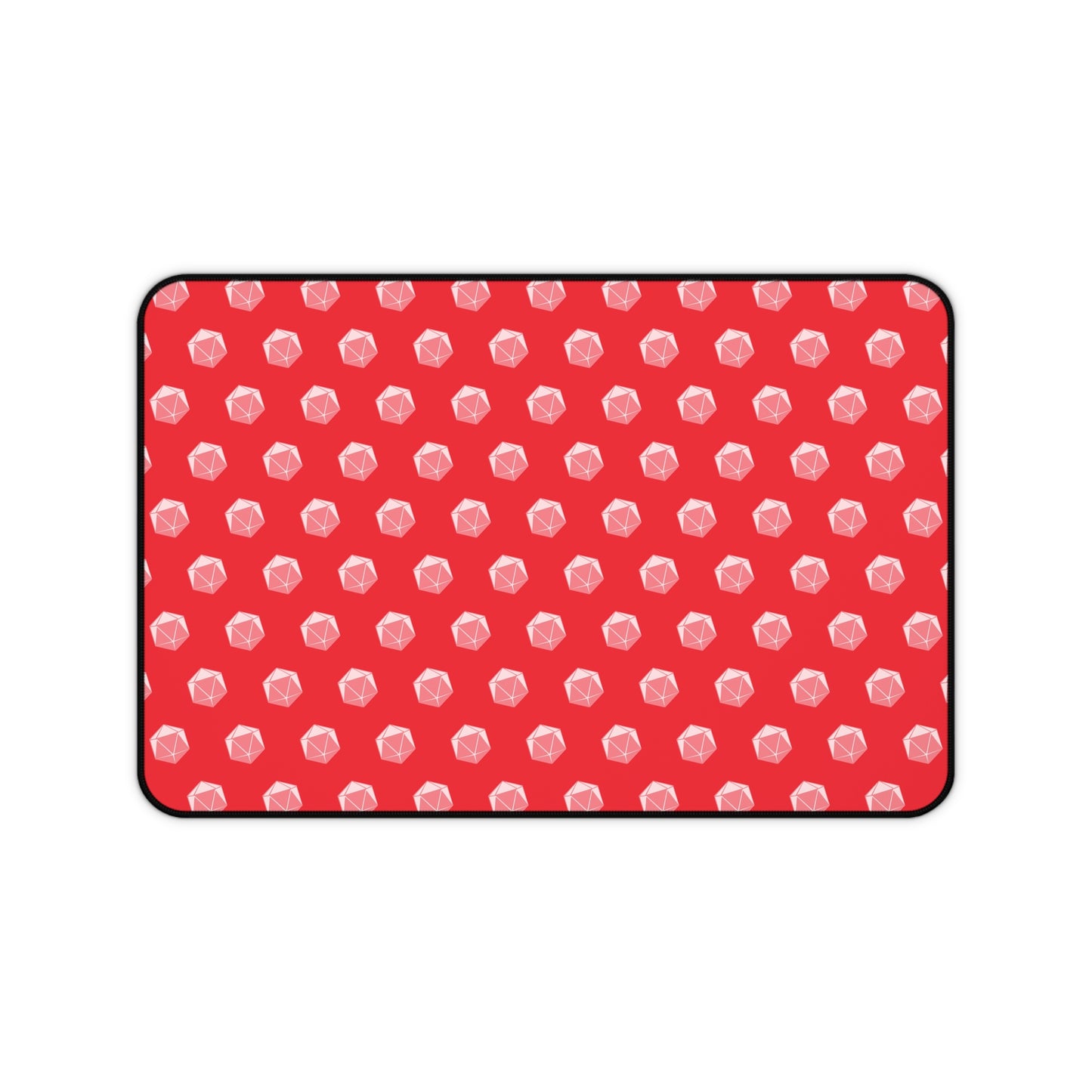 Red D20 Themed Desk Mat