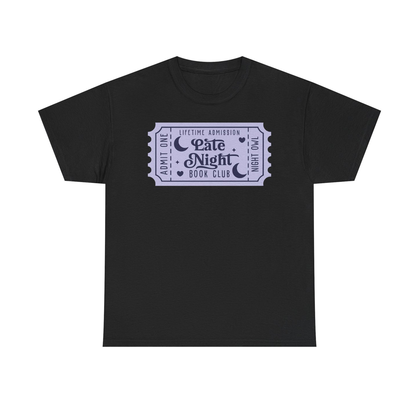 Late Night Book Club Ticket Graphic Tee