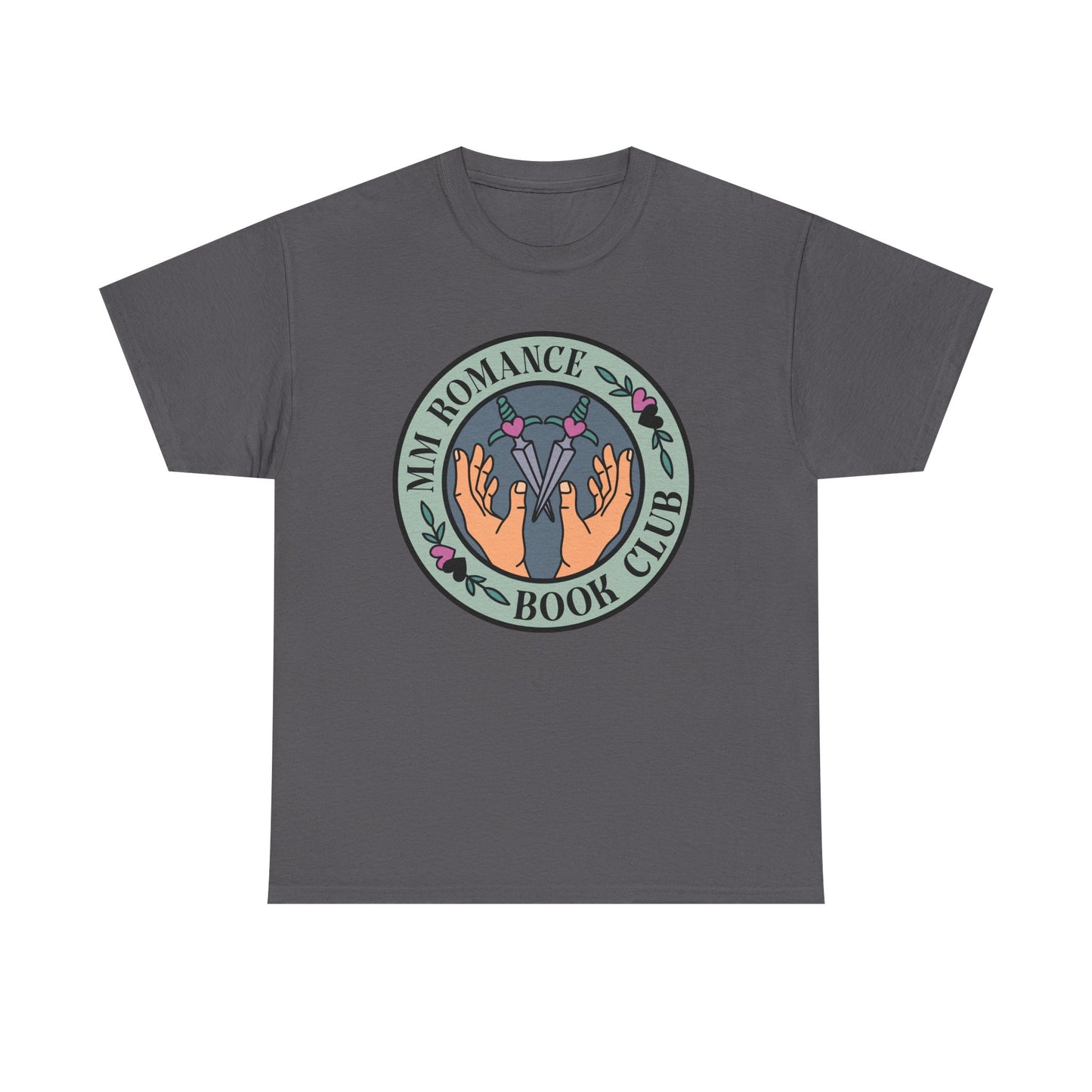 MM Romance Book Club (Two Male Hands) LGBTQA Round Graphic Tee