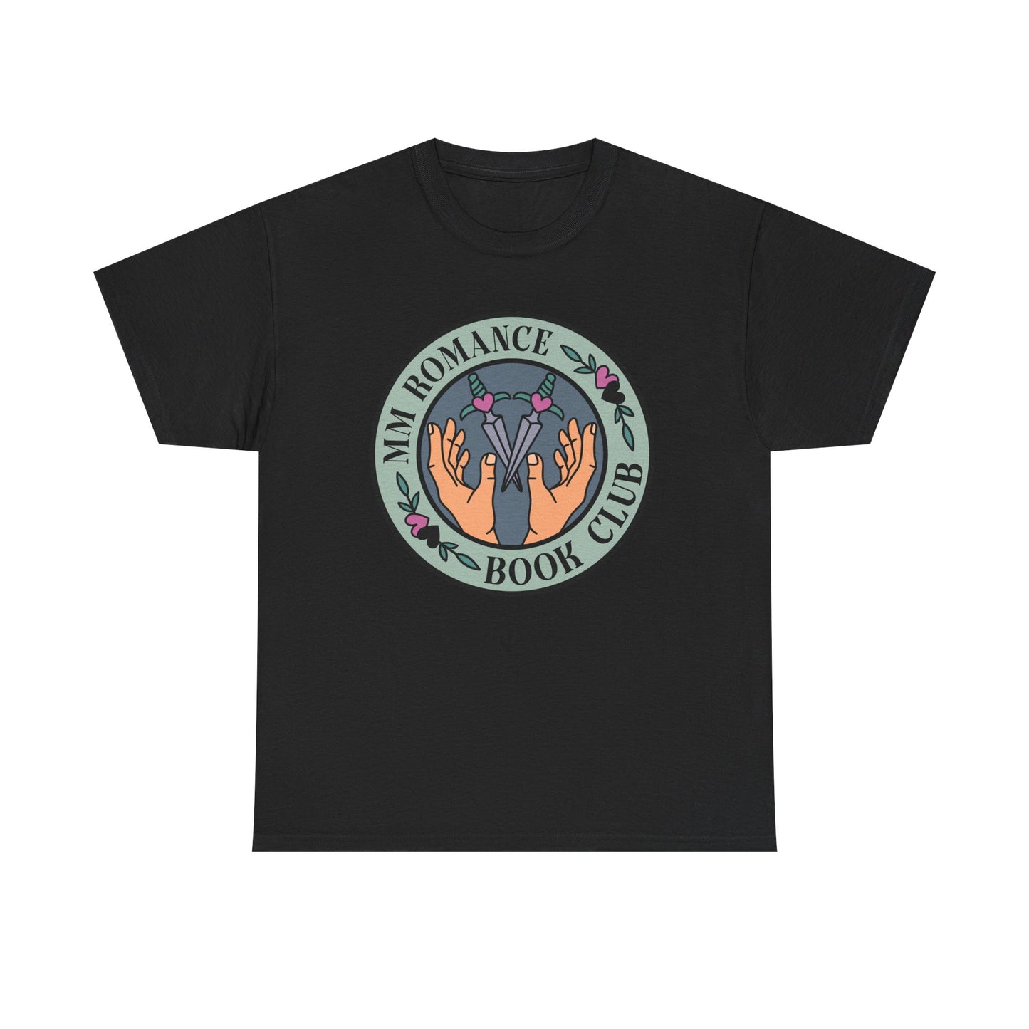 MM Romance Book Club (Two Male Hands) LGBTQA Round Graphic Tee
