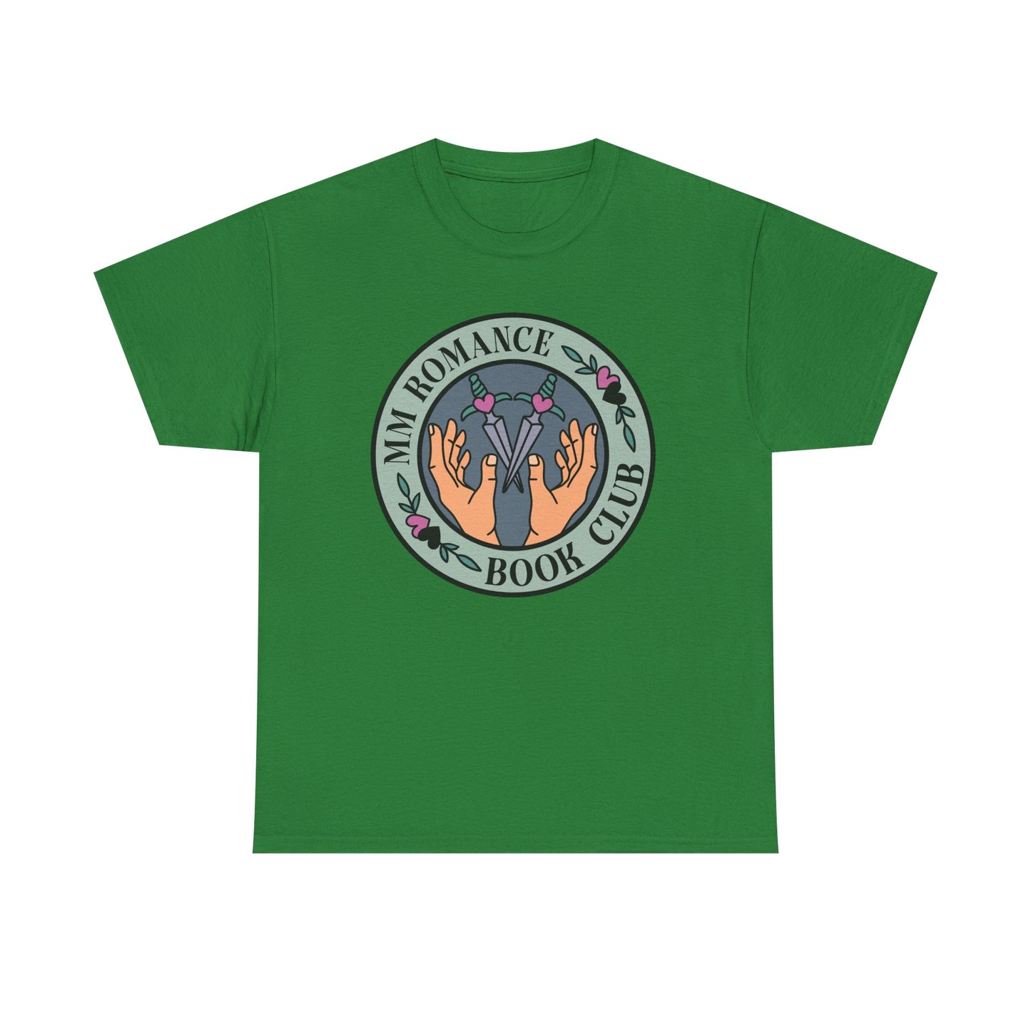 MM Romance Book Club (Two Male Hands) LGBTQA Round Graphic Tee