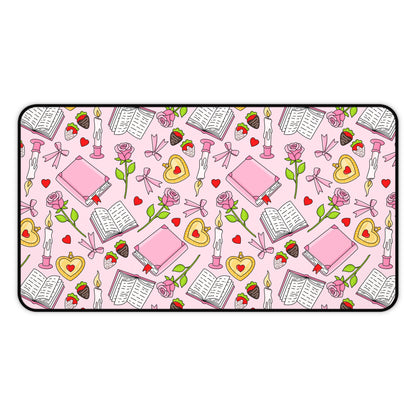 Pink Romance Reader Desk Mat