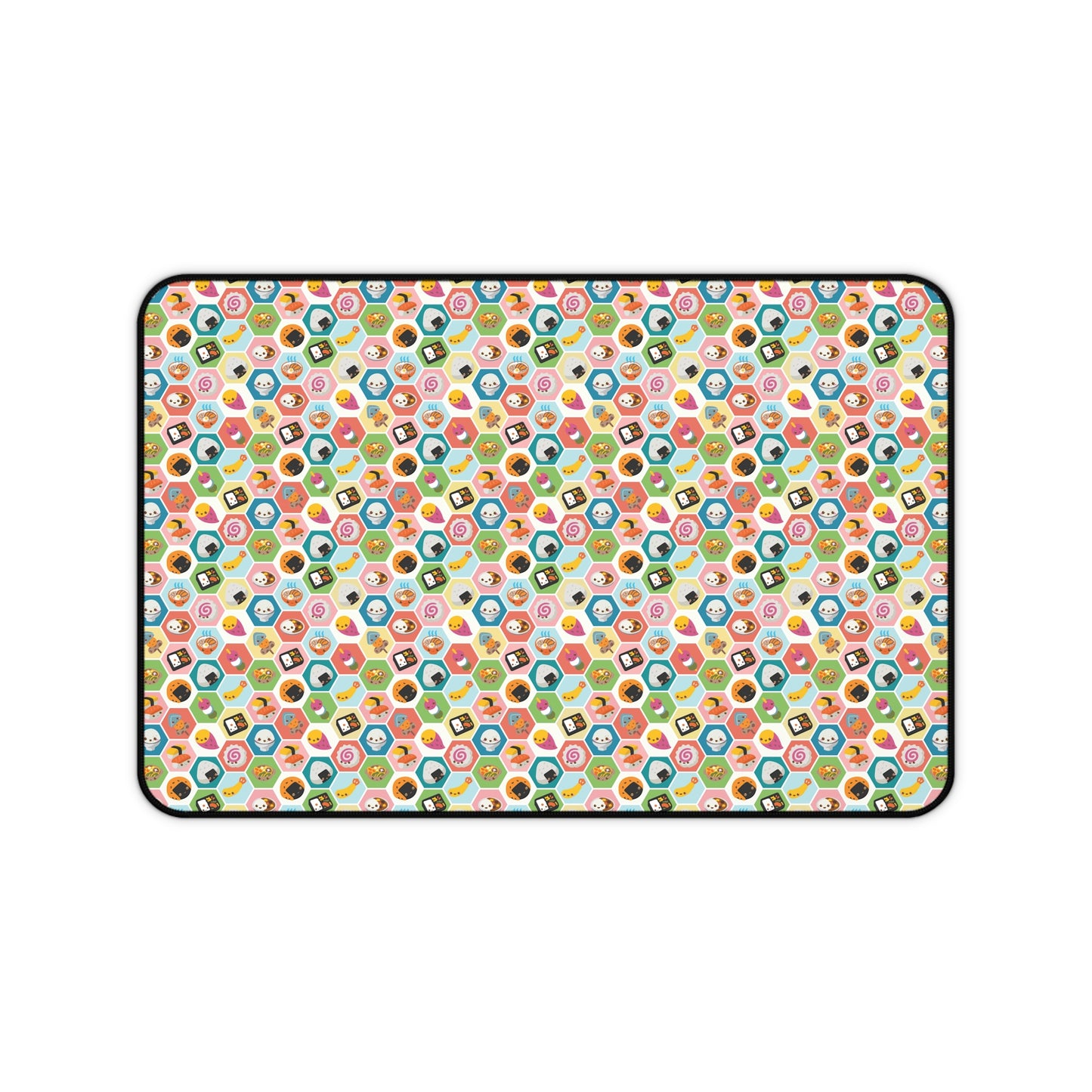 Kawaii Food Hexagon Themed Desk Mat