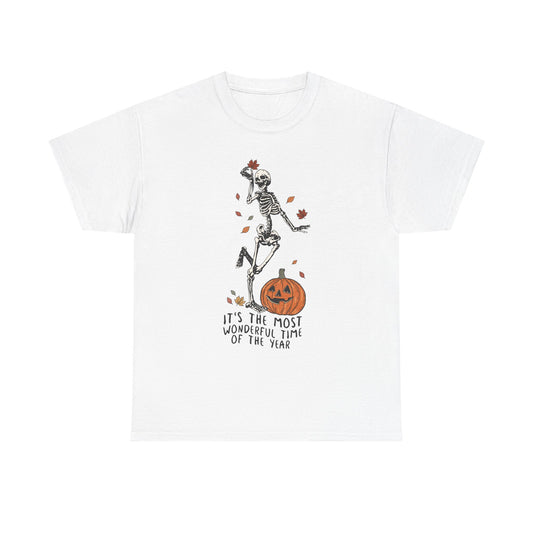 Skeleton Graphic Tee "Most Wonderful Time"