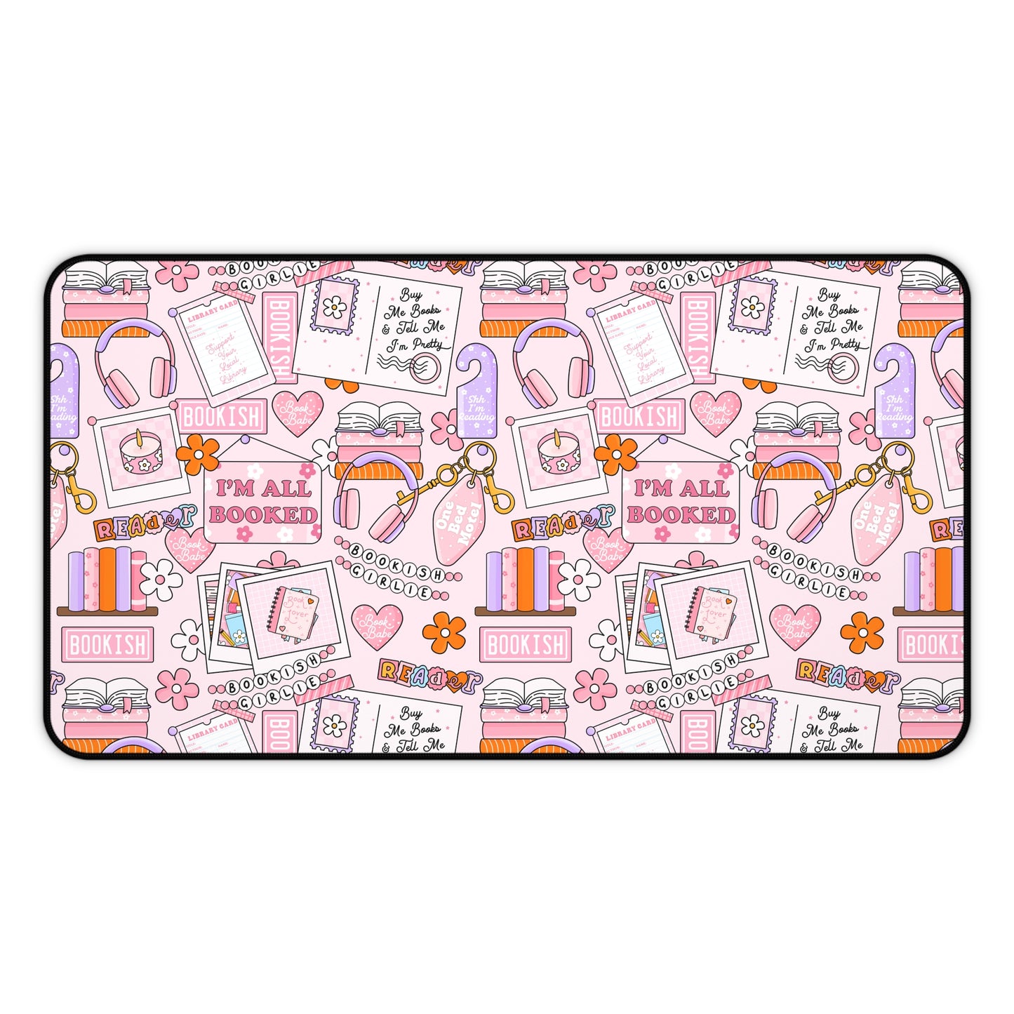 Pink Book Mood Desk Mat