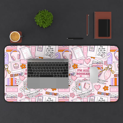 Pink Book Mood Desk Mat