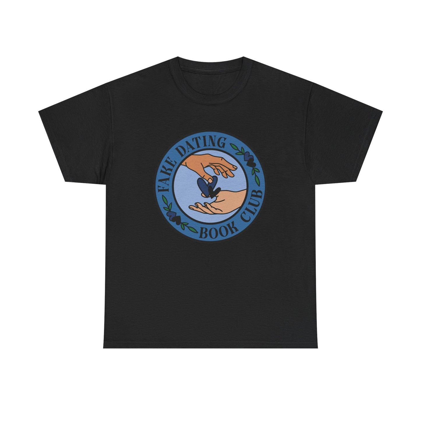 Fake Dating Book Club (Two Male Hands) LGBTQA Round Graphic Tee