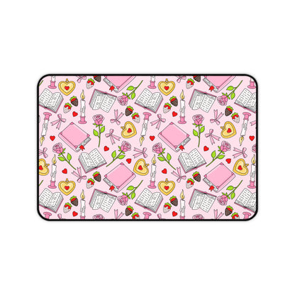 Pink Romance Reader Desk Mat