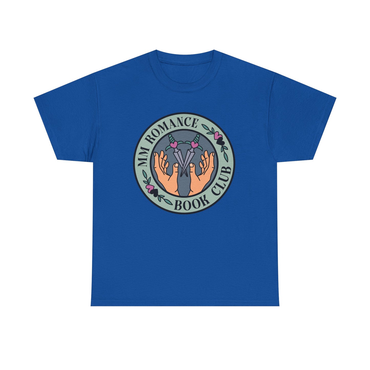 MM Romance Book Club (Two Male Hands) LGBTQA Round Graphic Tee