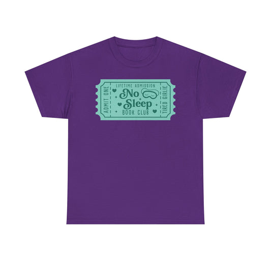 No Sleep Book Club Ticket Graphic Tee