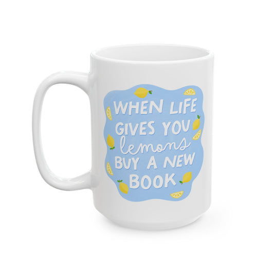 15oz Lemons and Books Mug