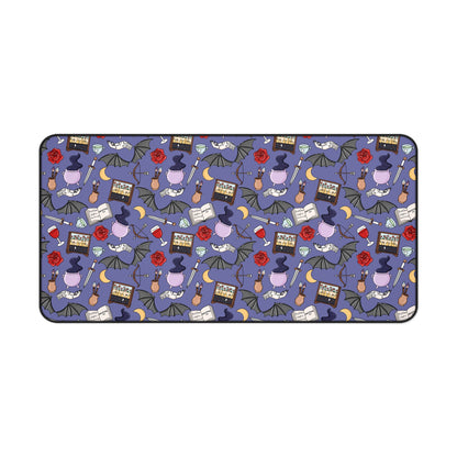 Purple Bat Wings Desk Mat