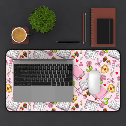 Pink Romance Reader Desk Mat