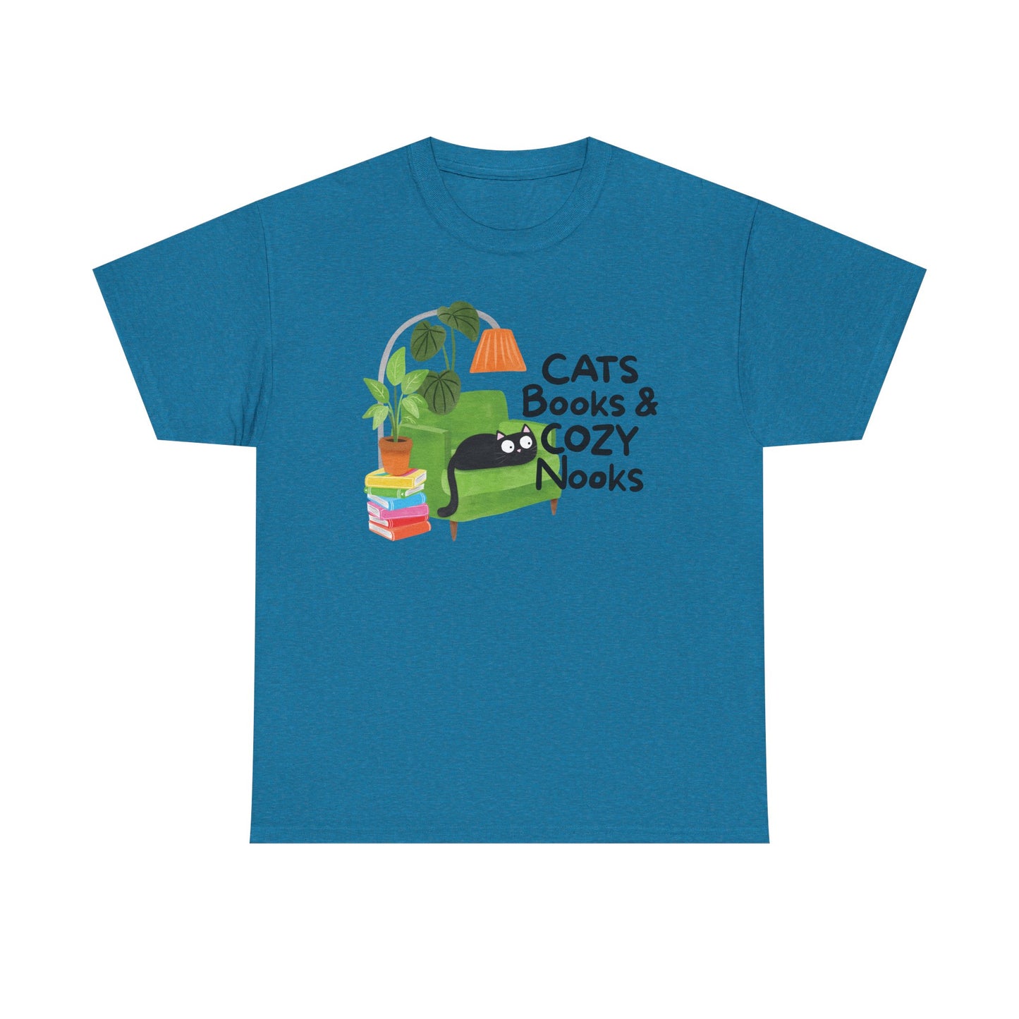 Cats, Books, Cozy Nooks Graphic Tee