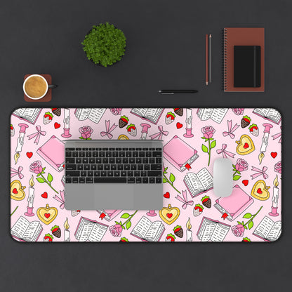 Pink Romance Reader Desk Mat