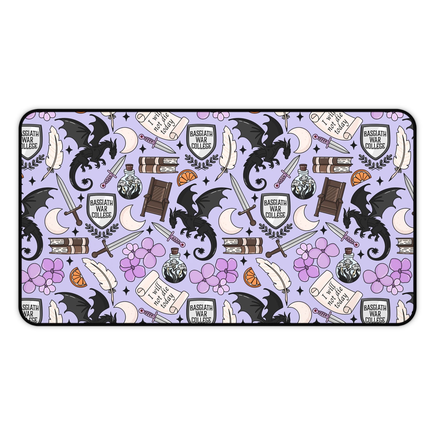 Dragon and War Lover Purple Desk Mat