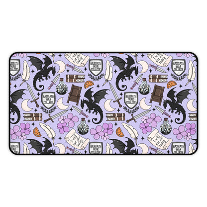 Dragon and War Lover Purple Desk Mat