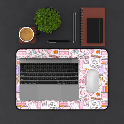 Pink Book Mood Desk Mat