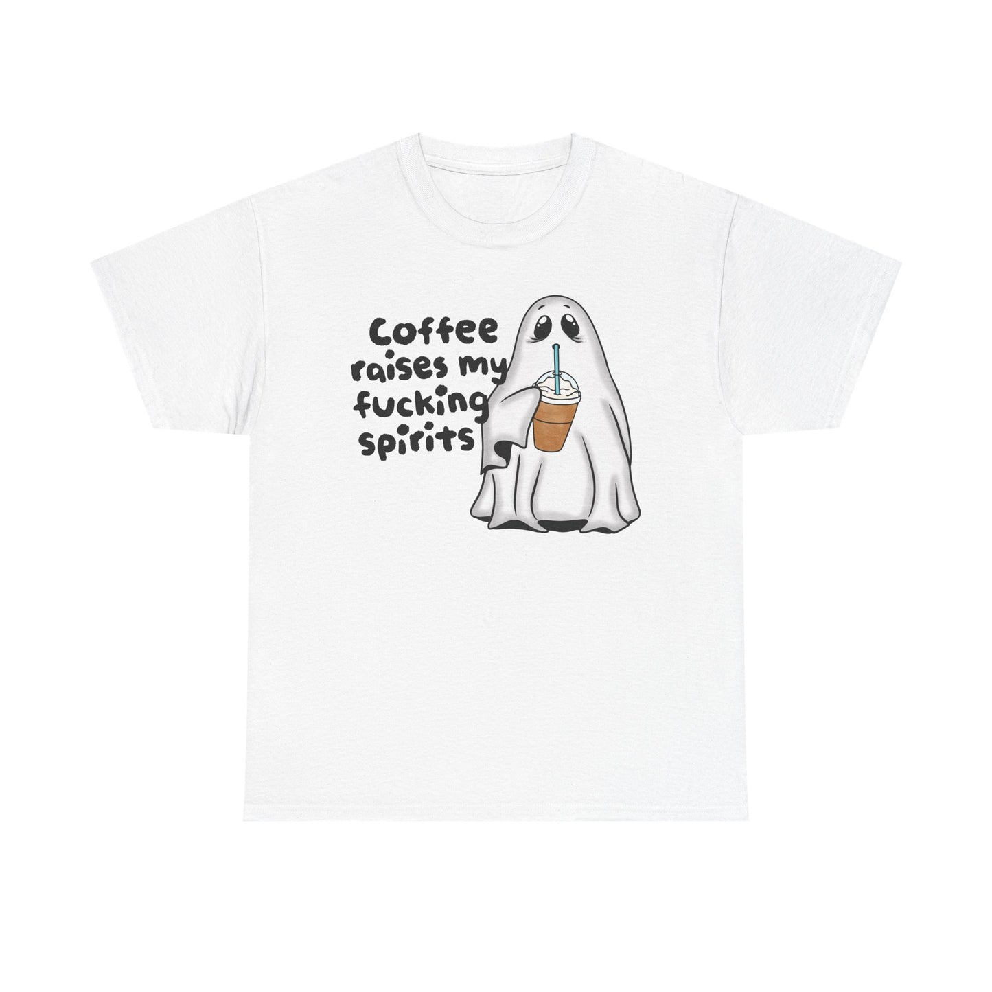 Cute Ghost Graphic Tee "Coffee Spirits"