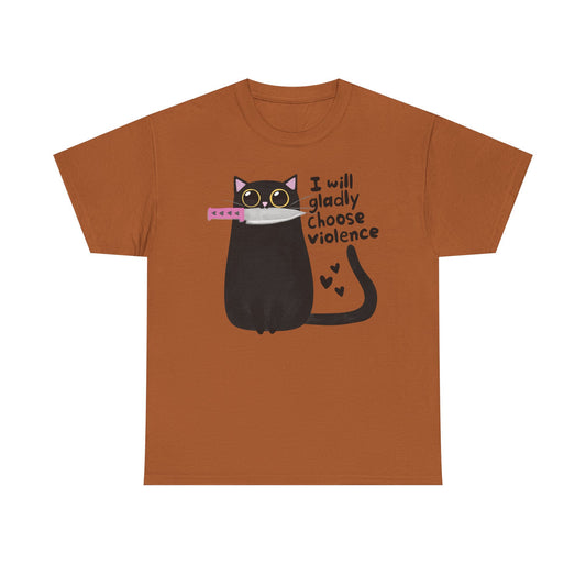 Choose Violence Cat Graphic Tee