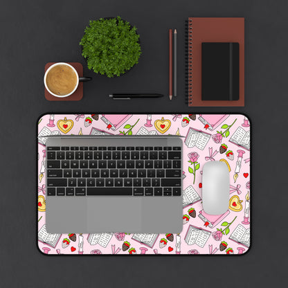 Pink Romance Reader Desk Mat