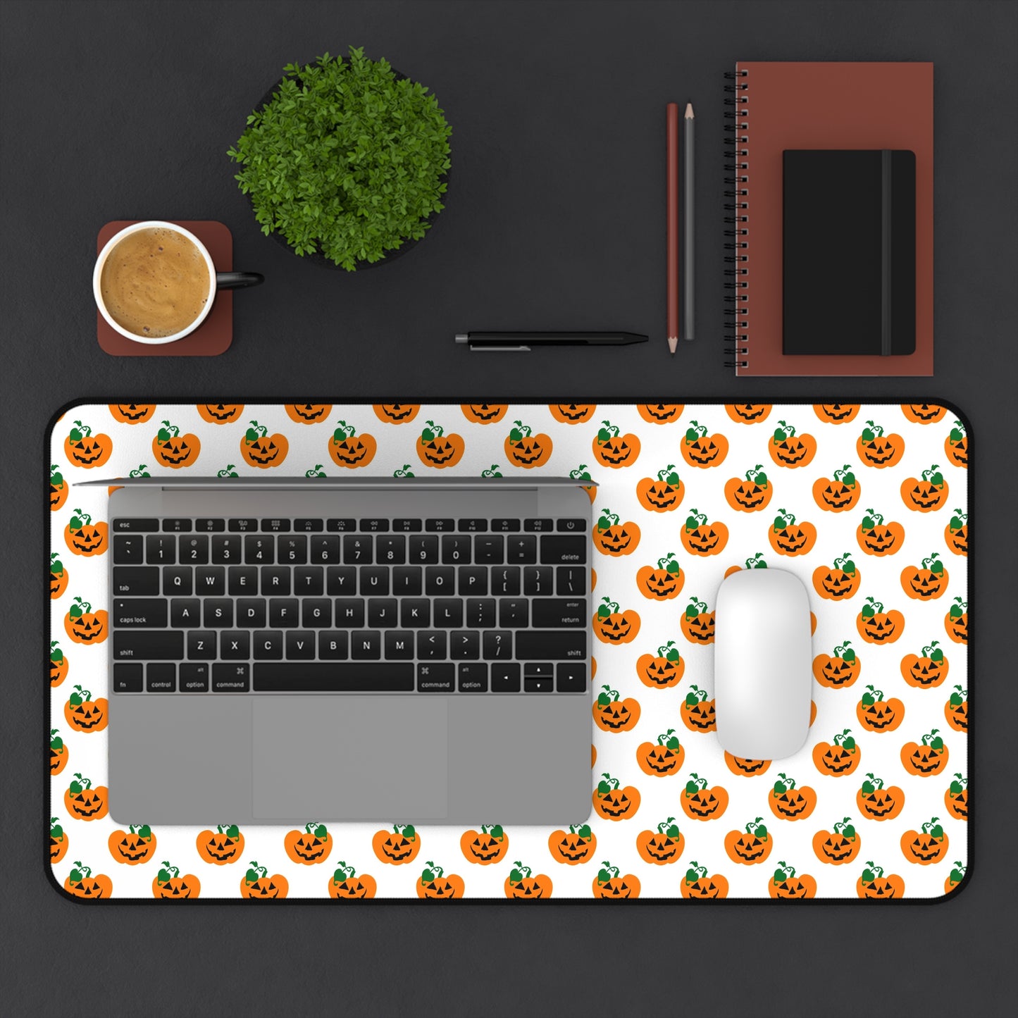 Jack O Lantern Themed Desk Mat