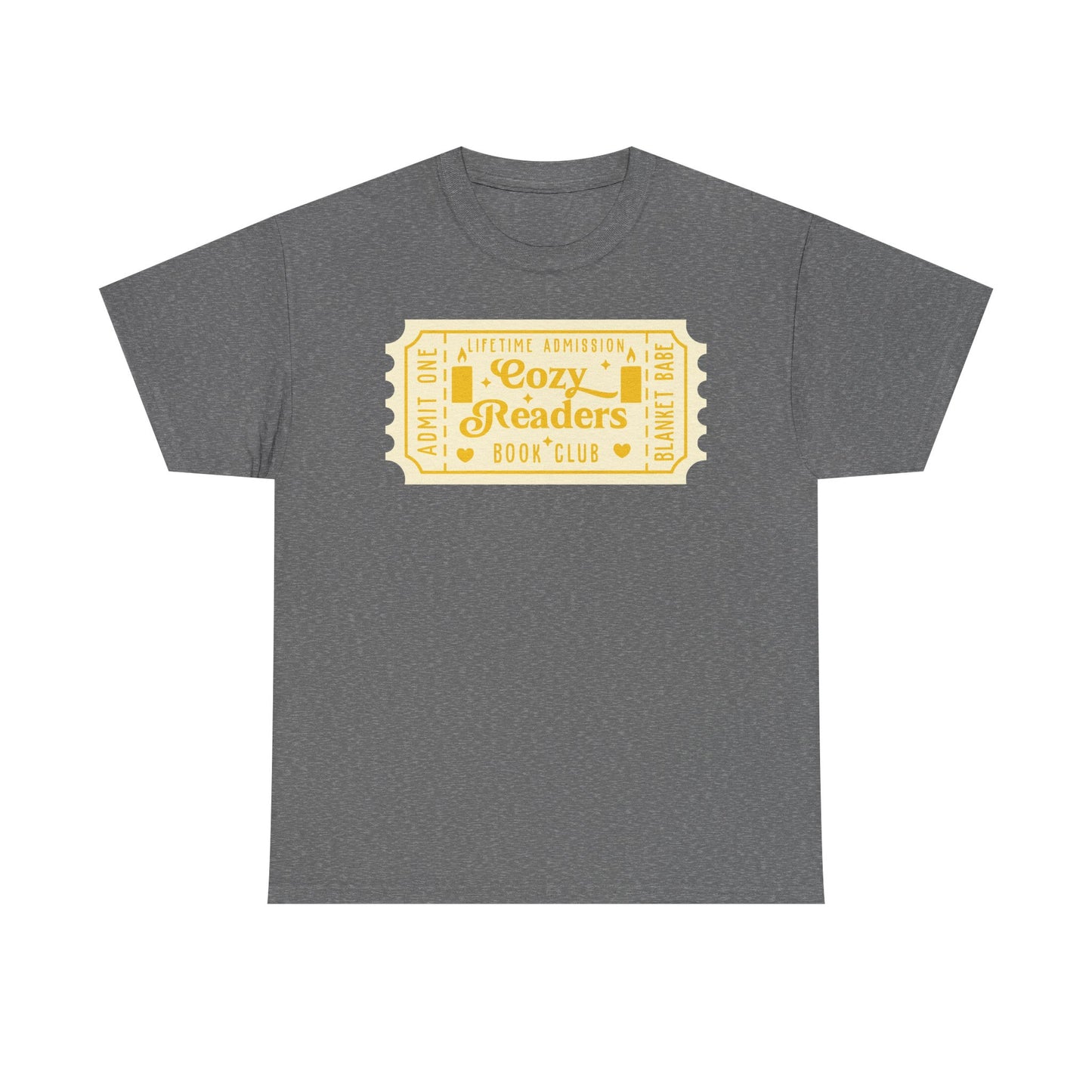 Cozy Readers Book Club Ticket Graphic Tee