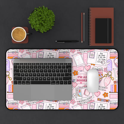Pink Book Mood Desk Mat