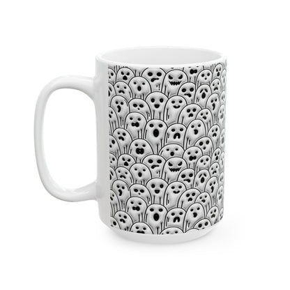 15oz. Lots of Ghosts Mug Looks raised\3D but is not.