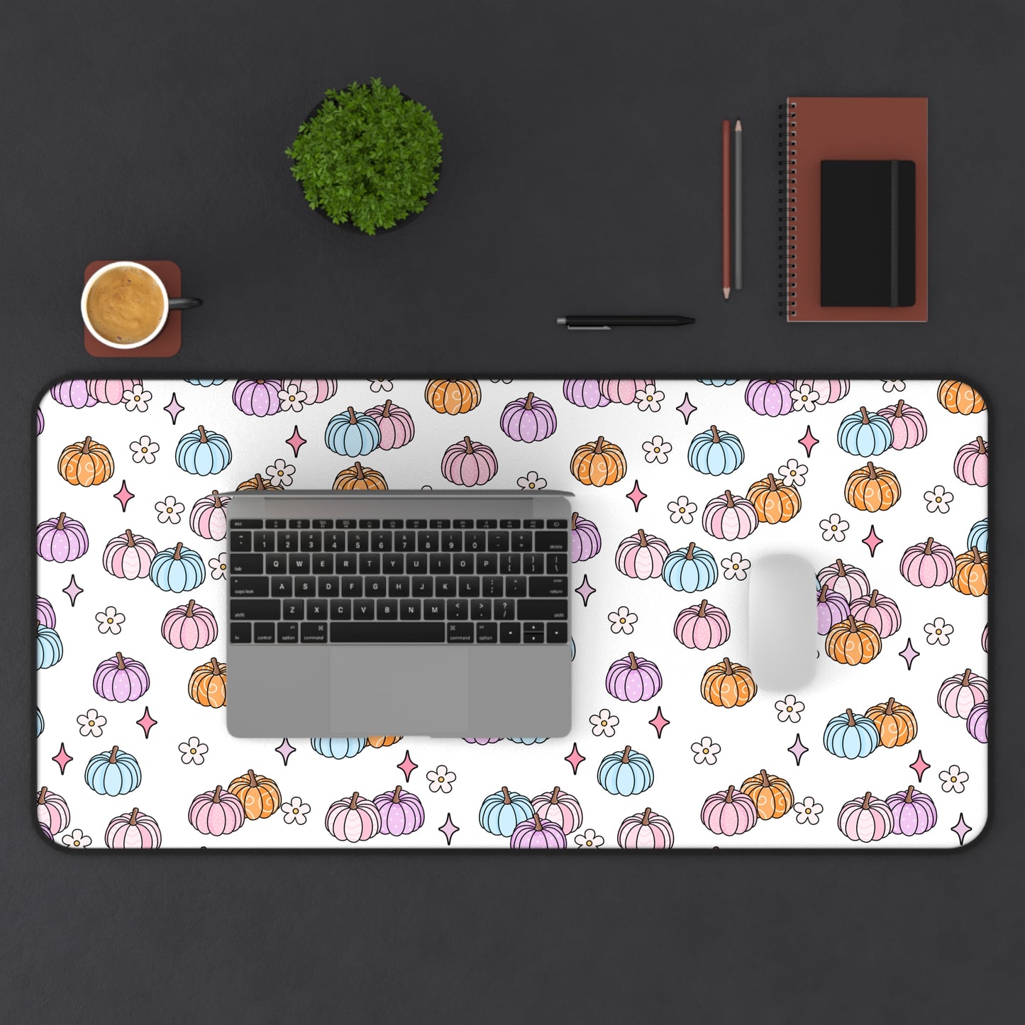 Pastel Pumpkins Desk Mat