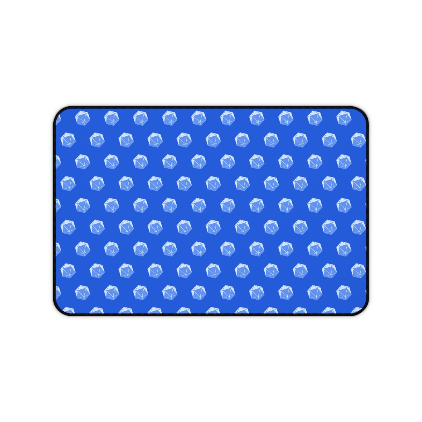 Blue D20 Themed Desk Mat