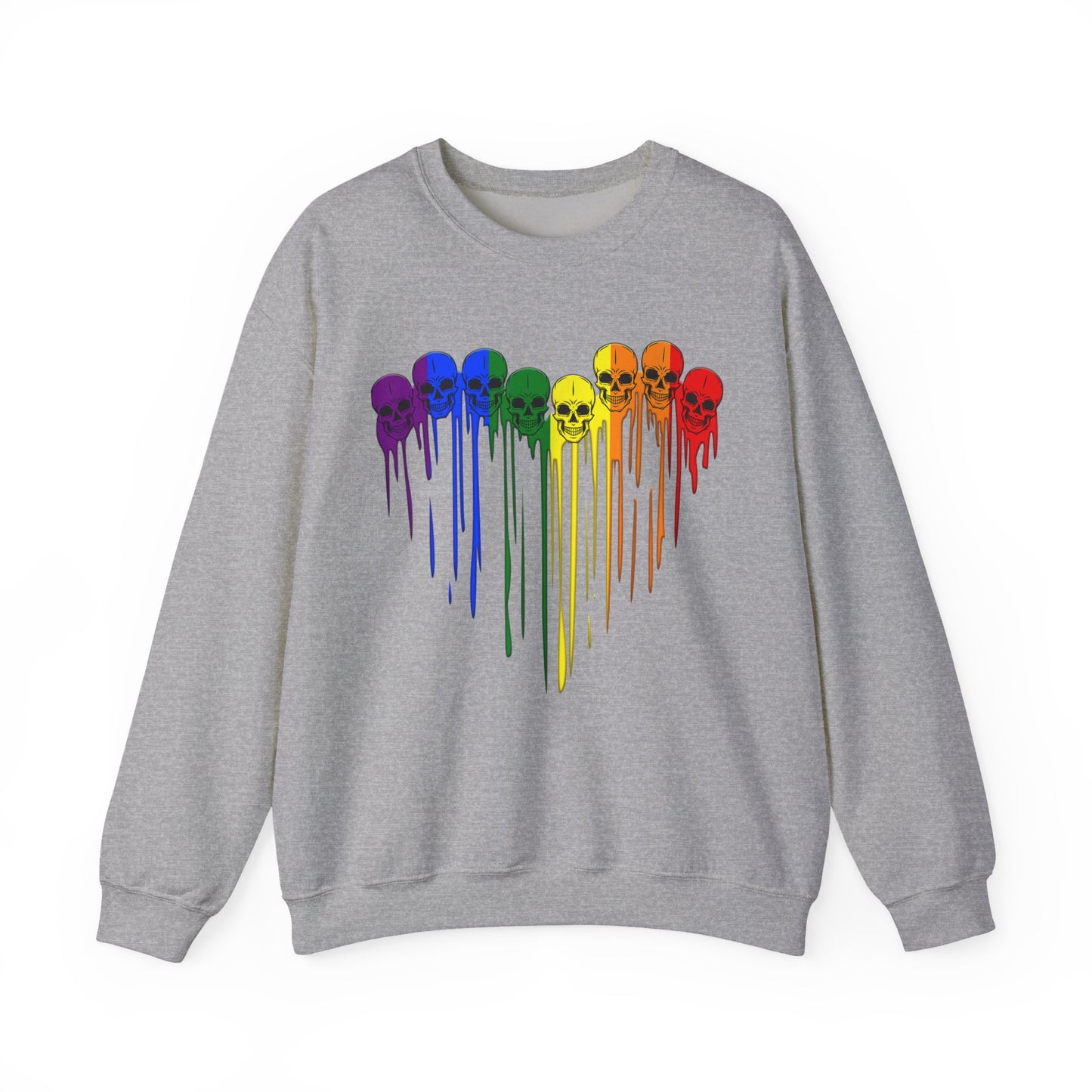 Crewneck Sweatshirt - Skull heart LGBTQA+