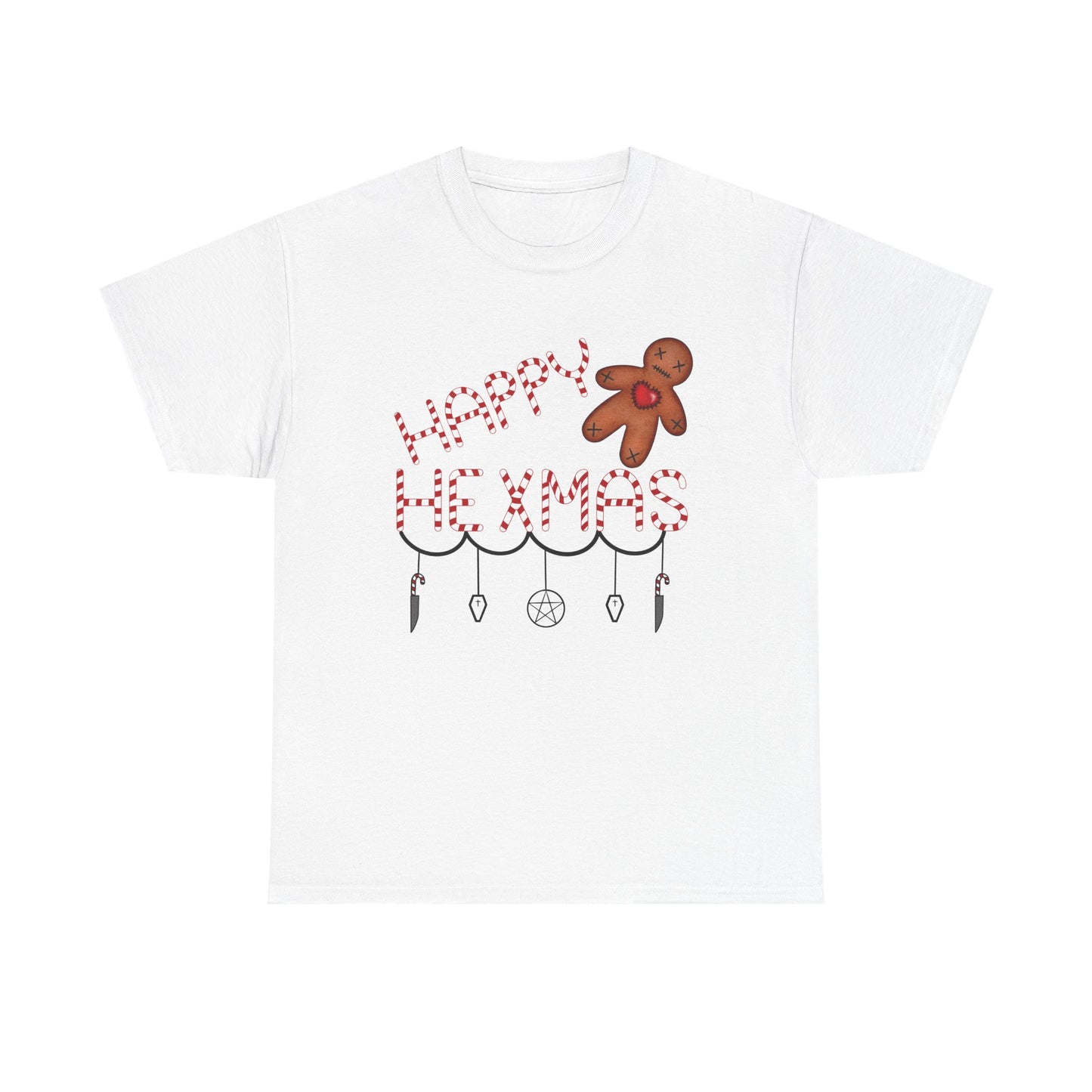 Holiday Gingerbread Man Unisex Tee - Christmas and Hexmas Witchcraft Design