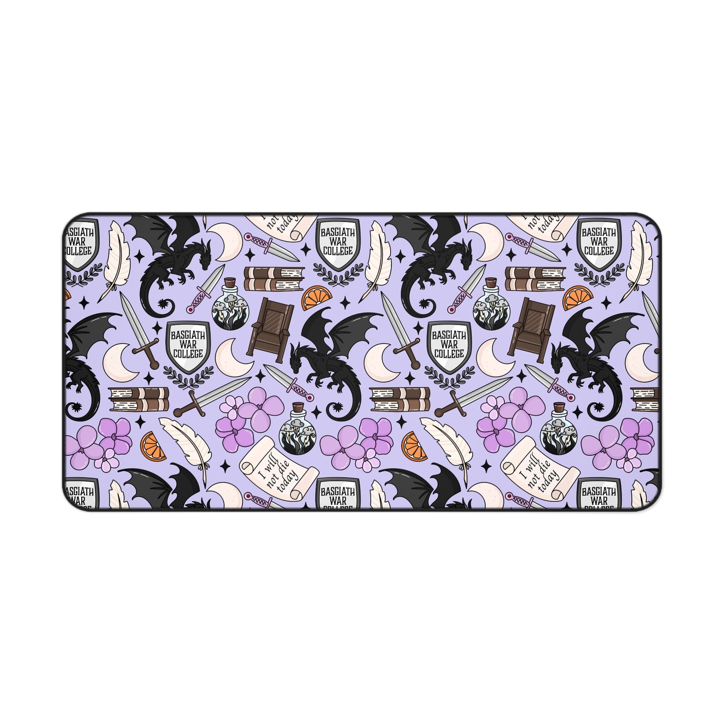 Dragon and War Lover Purple Desk Mat