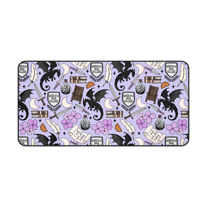 Dragon and War Lover Purple Desk Mat