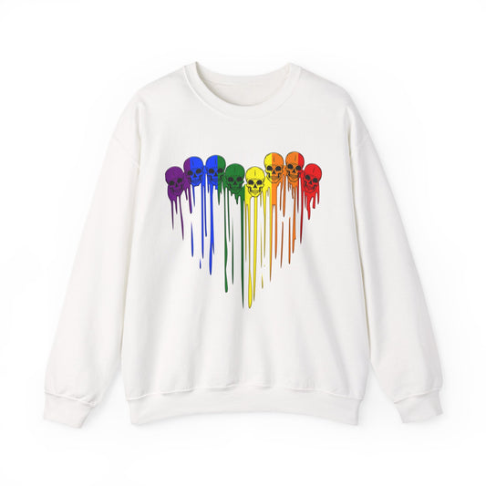 Crewneck Sweatshirt - Skull heart LGBTQA+