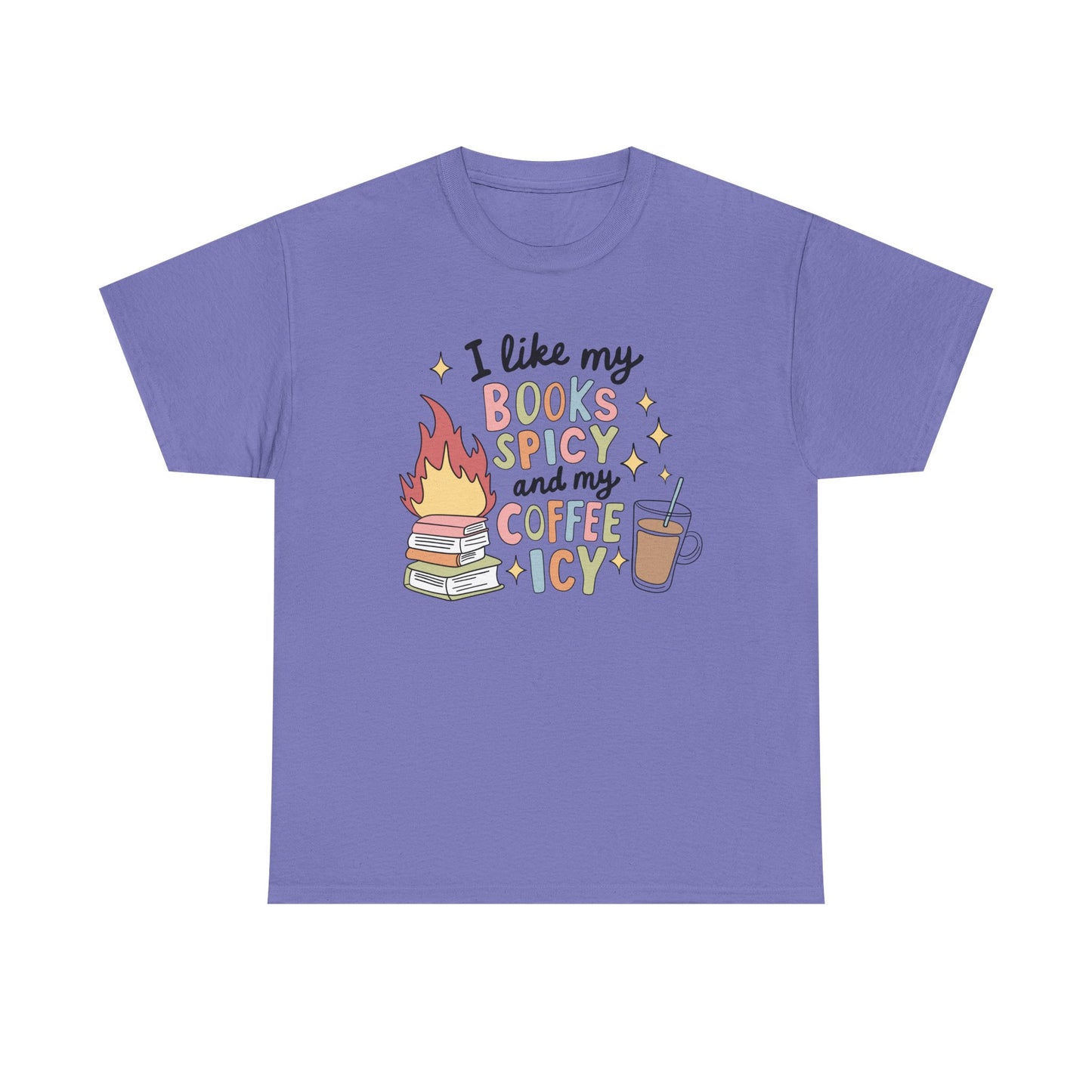 Books Spicy Coffee Icy Graphic Tee