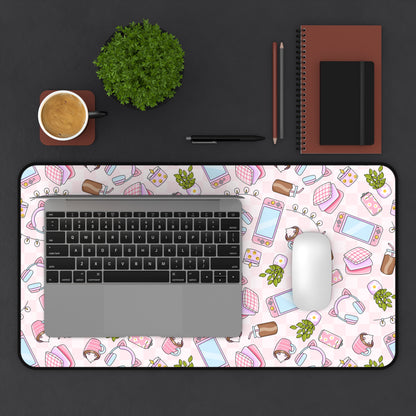 Pink Cozy Gamer Desk Mat