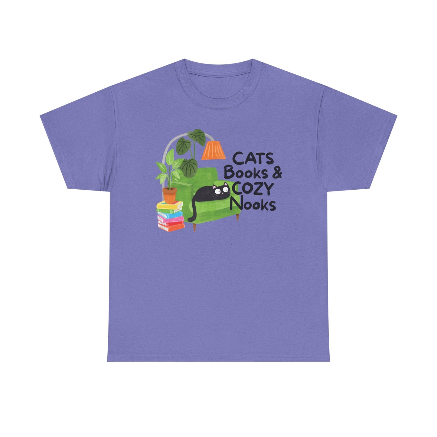 Cats, Books, Cozy Nooks Graphic Tee